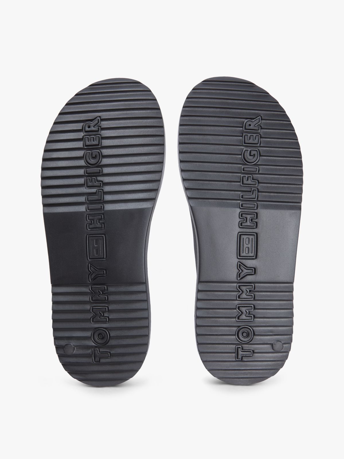 Lightweight Pin Buckle Serrated Pool Slides — Black