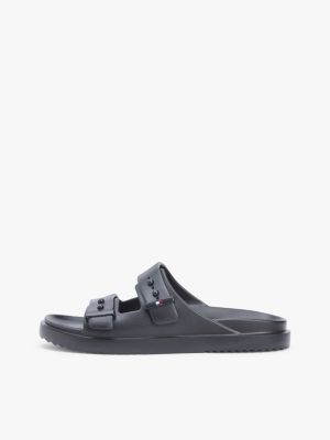 schwarz leichtgewichtiger badeschuh mit dornschließe für herren - tommy hilfiger