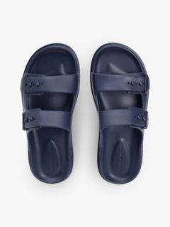 Lightweight Pin Buckle Serrated Pool Slides — Blue 3