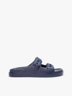 Lightweight Pin Buckle Serrated Pool Slides — Blue 1