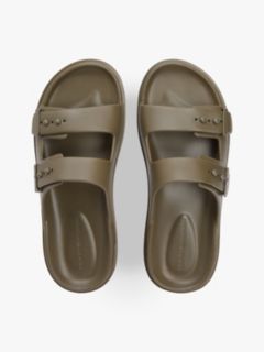 Lightweight Pin Buckle Serrated Pool Slides — Green 3