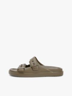Lightweight Pin Buckle Serrated Pool Slides — Green 7