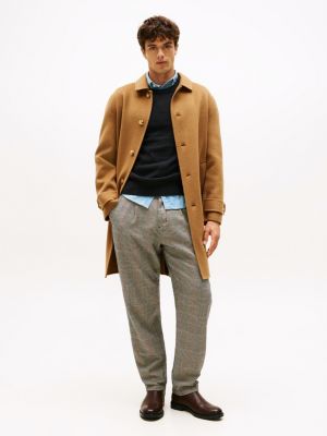 braun chelsea-boot aus leder mit reißverschluss für herren - tommy hilfiger