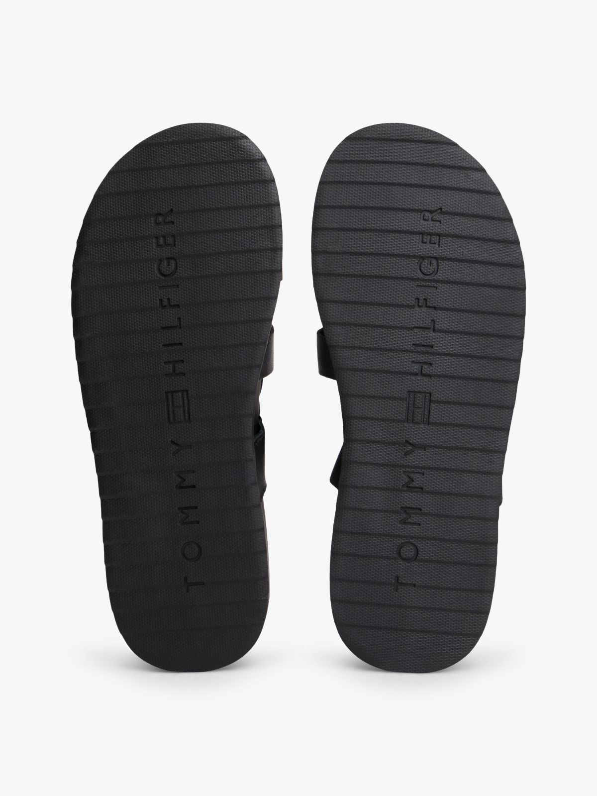 Premium Leather Cutout Sandals — Black