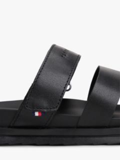 Premium Leather Cutout Sandals — Black 6