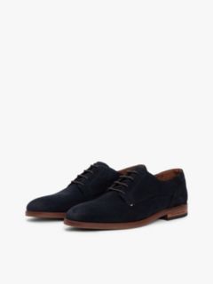 Suede Derby Shoes — Blue 2