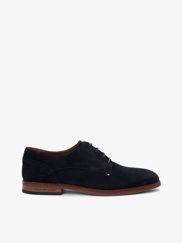 Suede Derby Shoes — Blue