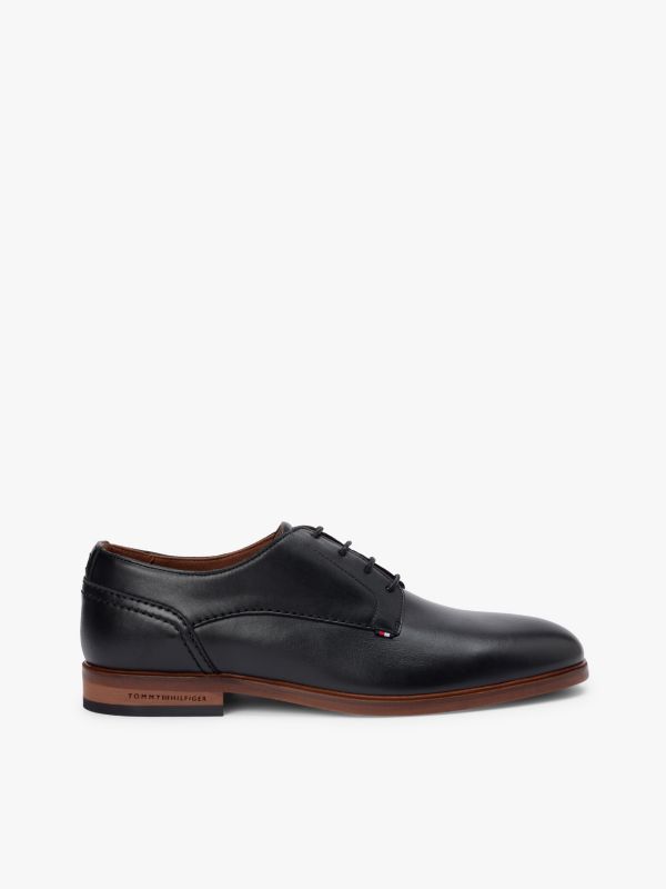Leather Derby Shoes — Black