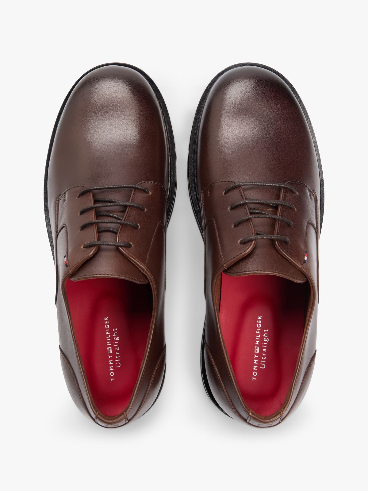 Ultra Lightweight Leather Derby Shoes — Brown