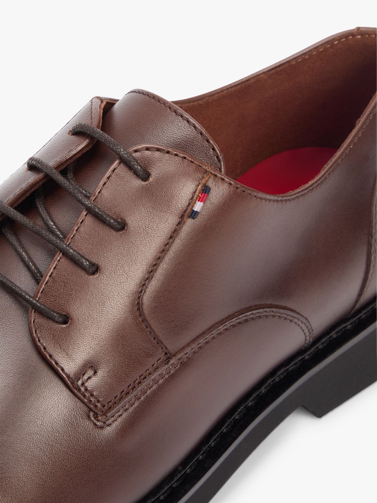 Ultra Lightweight Leather Derby Shoes — Brown