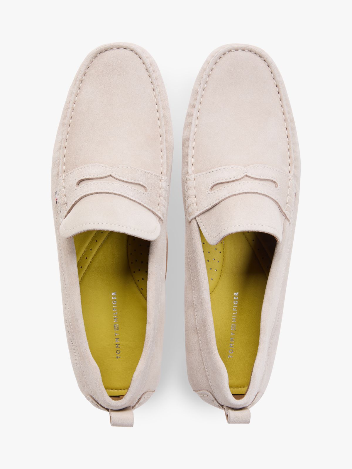 Suede Cleat Driver Shoes — Beige