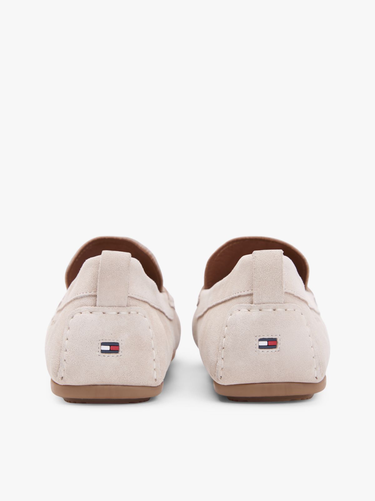 Suede Cleat Driver Shoes — Beige