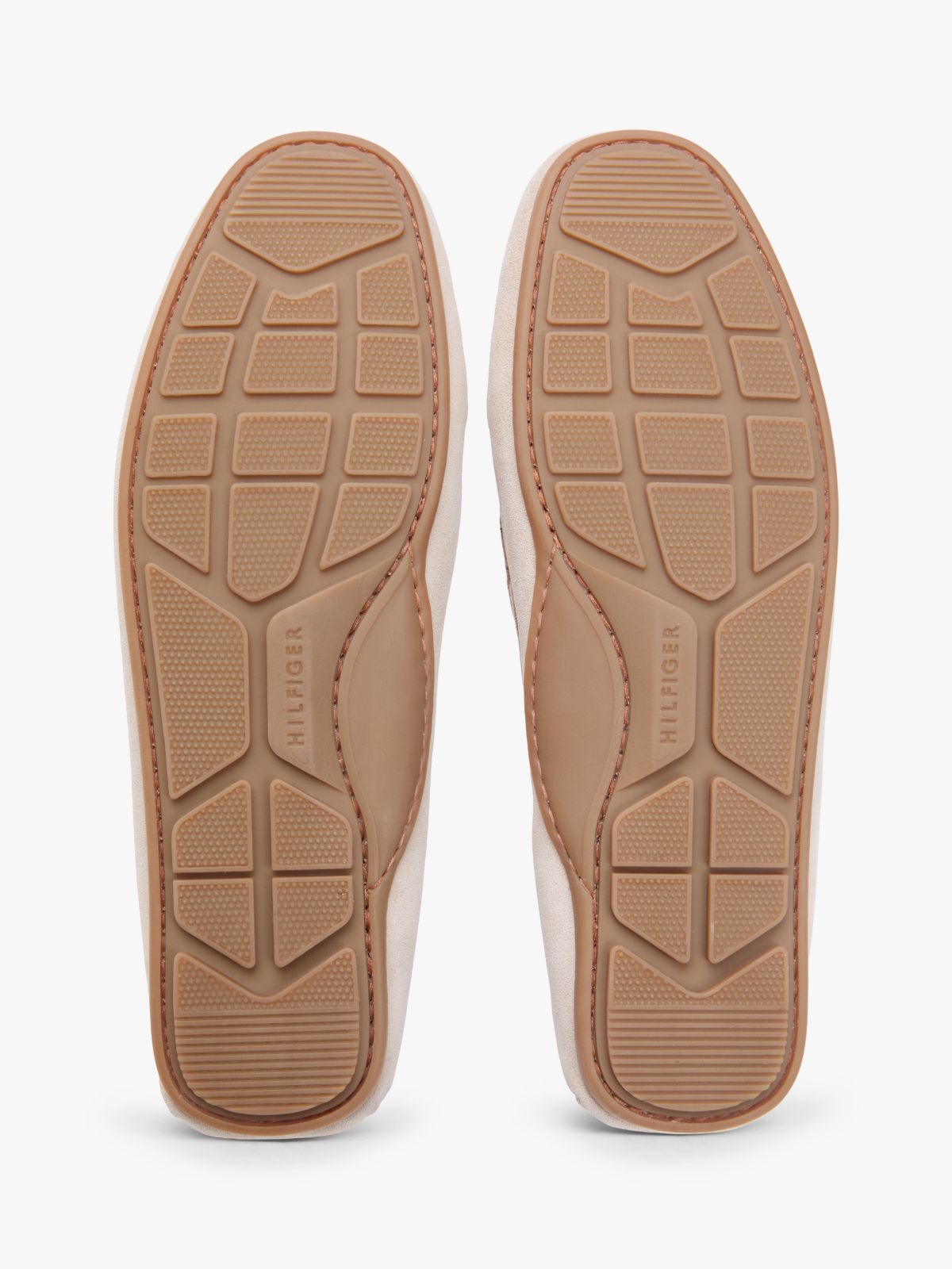 Suede Cleat Driver Shoes — Beige