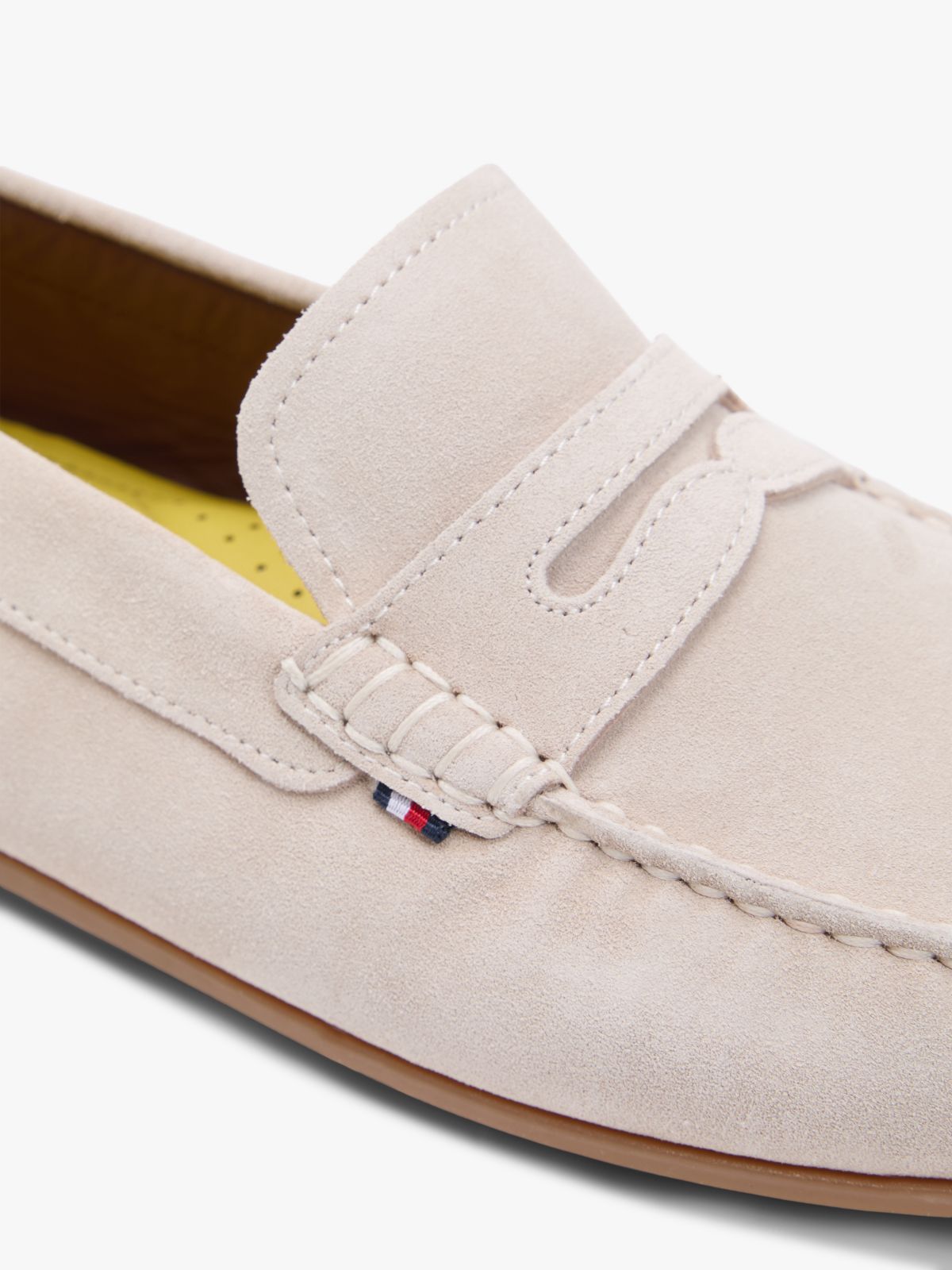 Suede Cleat Driver Shoes — Beige