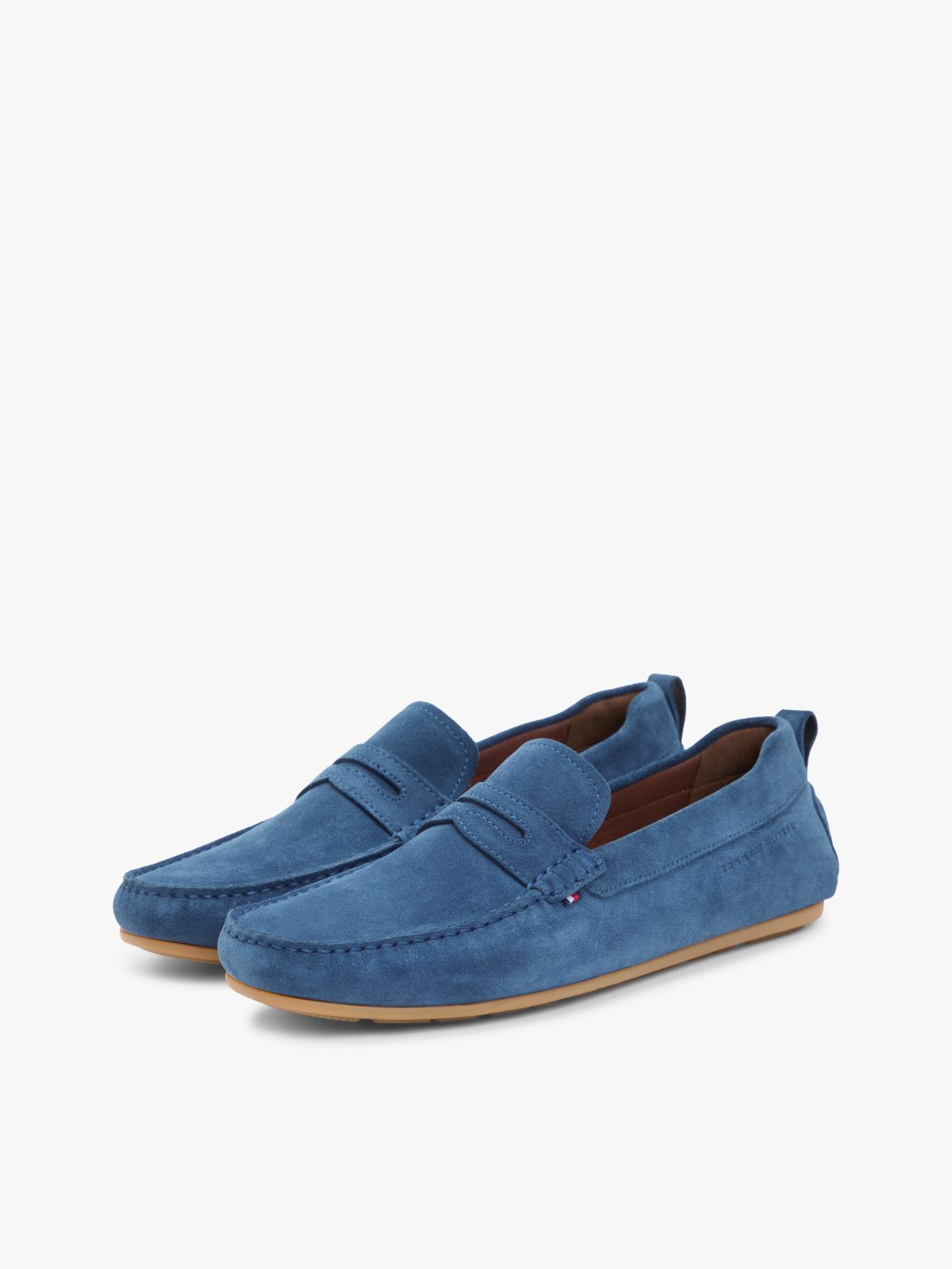 Suede Cleat Driver Shoes — Blue
