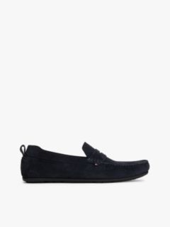 Suede Cleat Driver Shoes — Blue 1