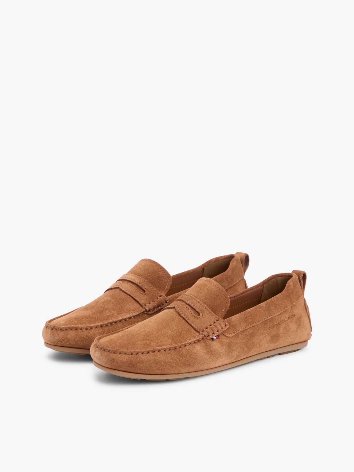 Suede Cleat Driver Shoes — Brown