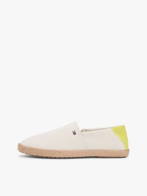 beige flag embroidery canvas espadrilles for men tommy hilfiger
