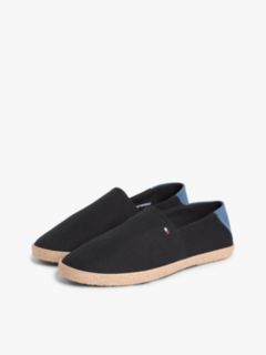 Flag Embroidery Canvas Espadrilles — Black 2