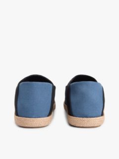 Flag Embroidery Canvas Espadrilles — Black 4