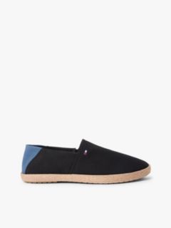 Flag Embroidery Canvas Espadrilles — Black 1