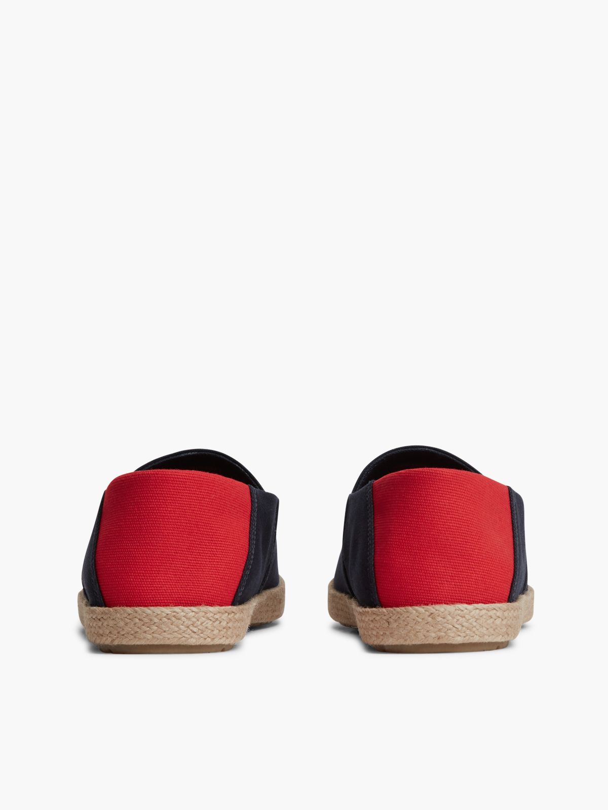 Flag Embroidery Canvas Espadrilles — Blue