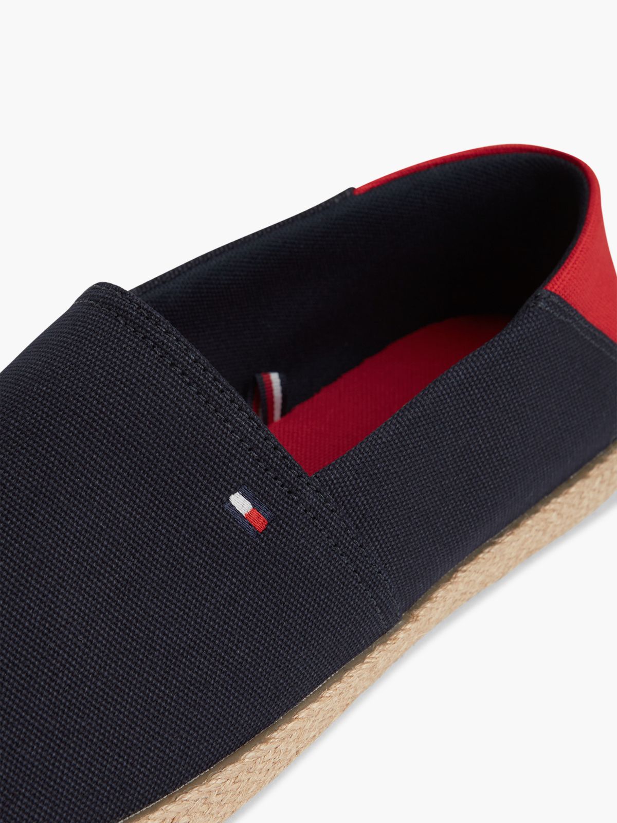 Flag Embroidery Canvas Espadrilles — Blue