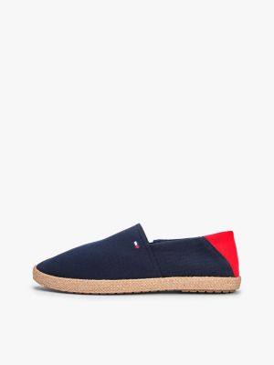 blue flag embroidery canvas espadrilles for men tommy hilfiger