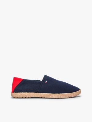 blue flag embroidery canvas espadrilles for men tommy hilfiger