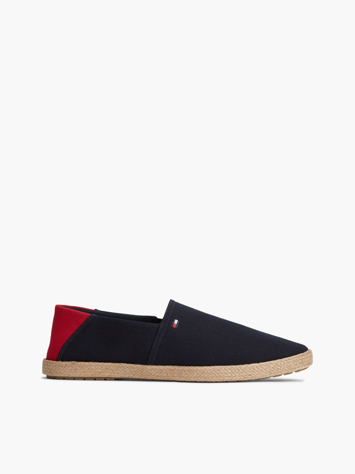 Flag Embroidery Canvas Espadrilles — Blue