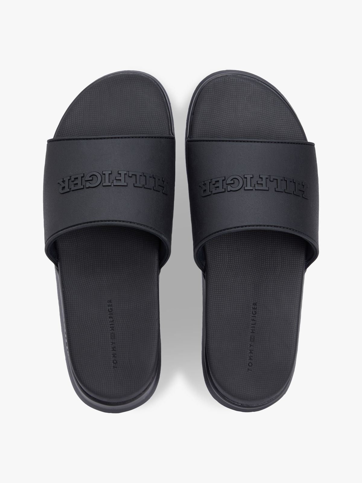 Hilfiger Monotype Pool Slides — Black