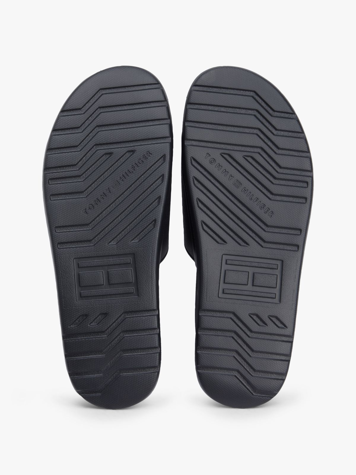 Hilfiger Monotype Pool Slides — Black