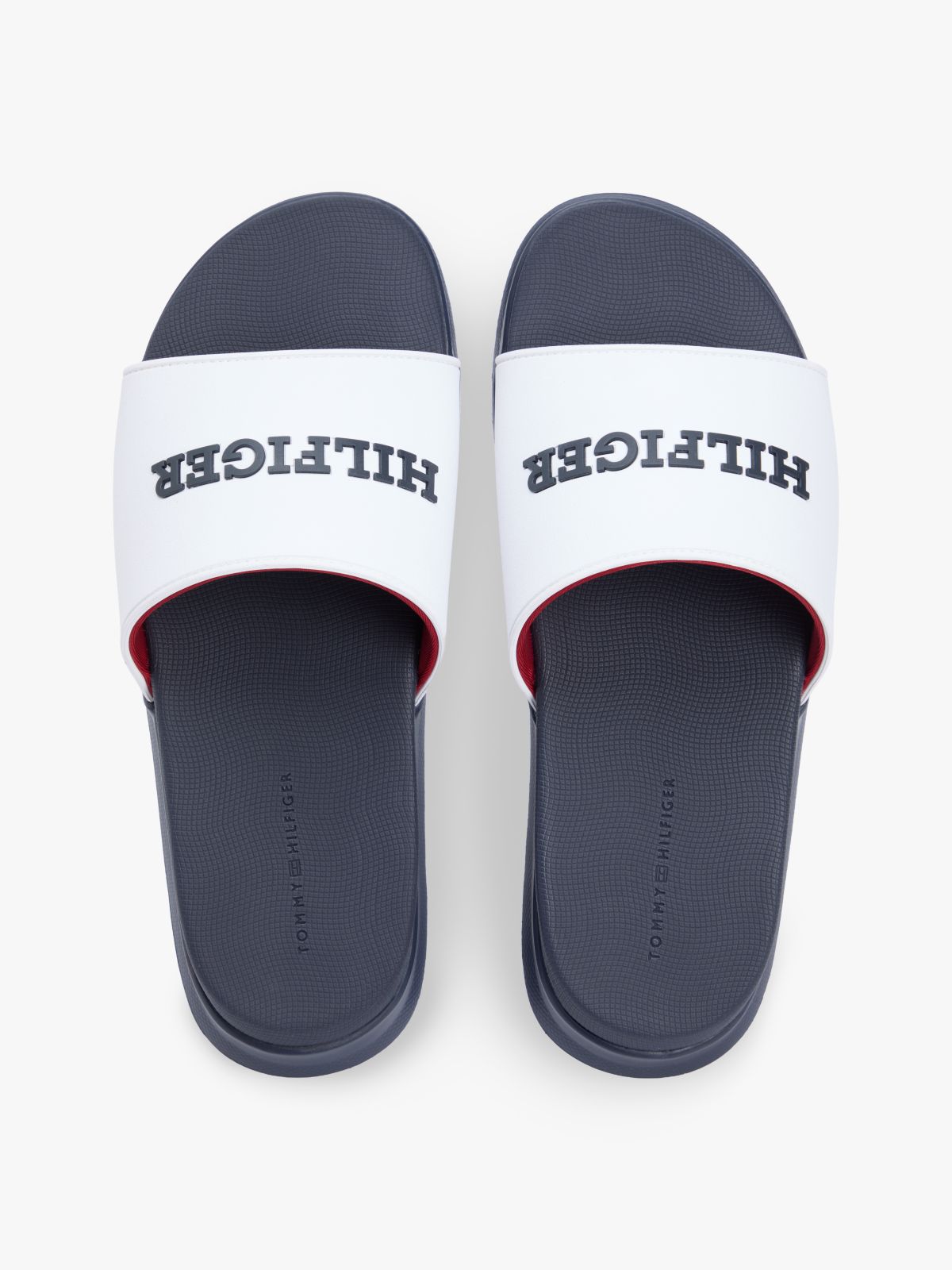 Hilfiger Monotype Pool Slides — White