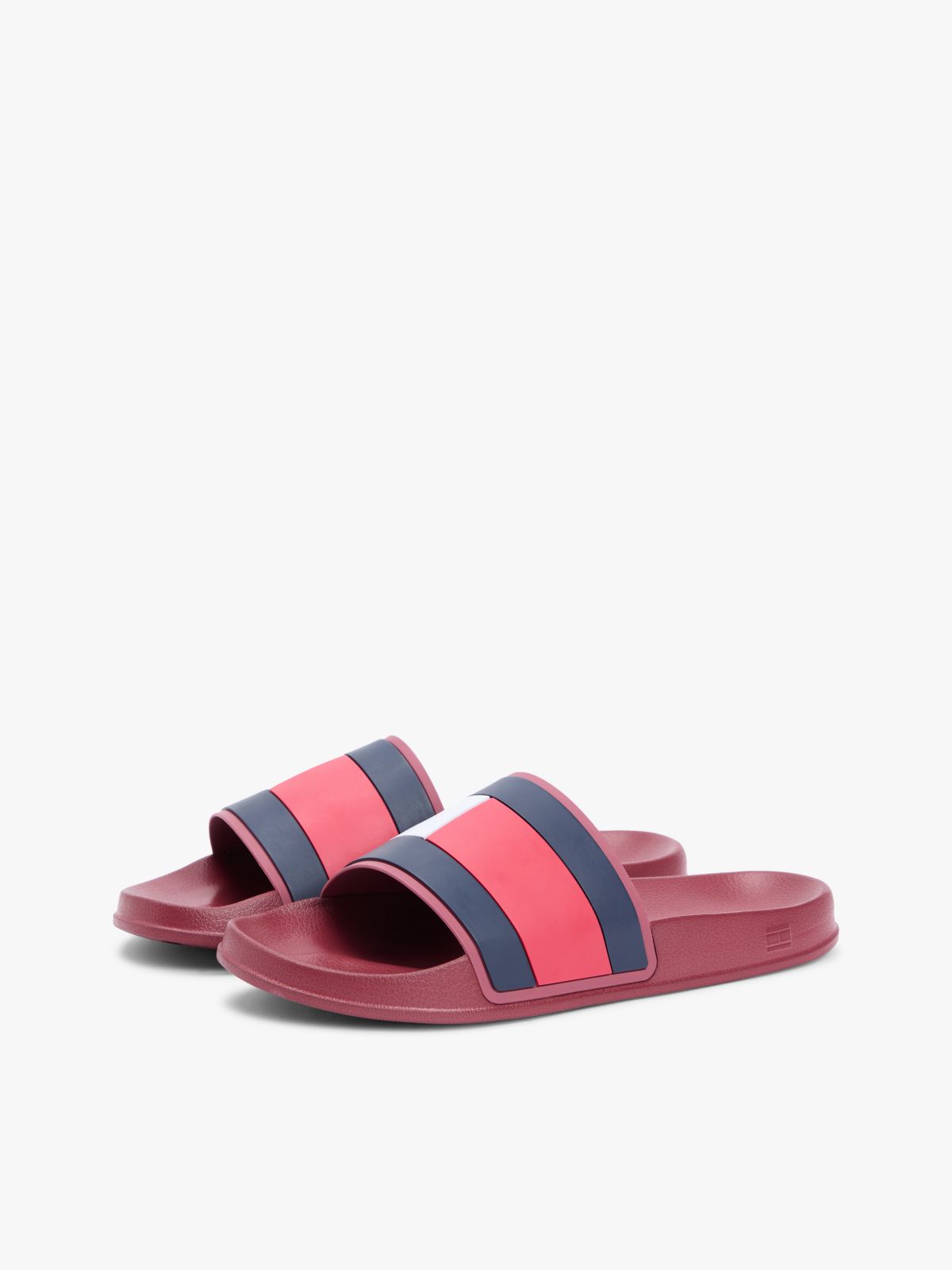 Flag Strap Pool Slides — Red