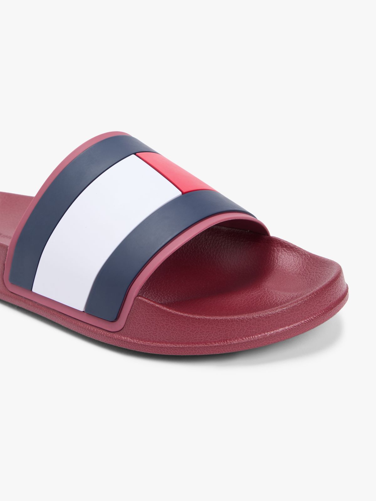 Flag Strap Pool Slides — Red