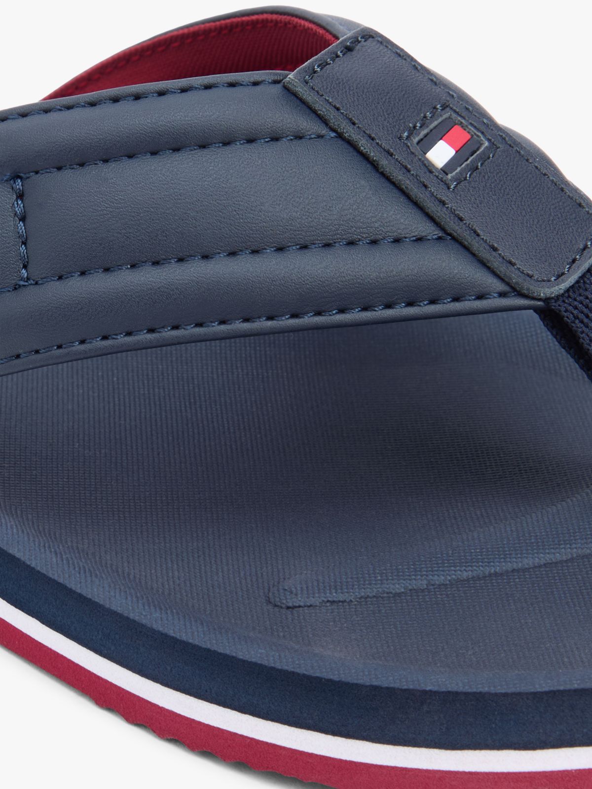 Flag Padded Strap Flip-Flops — Blue
