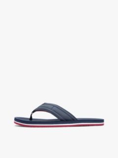 Flag Padded Strap Flip-Flops — Blue 7