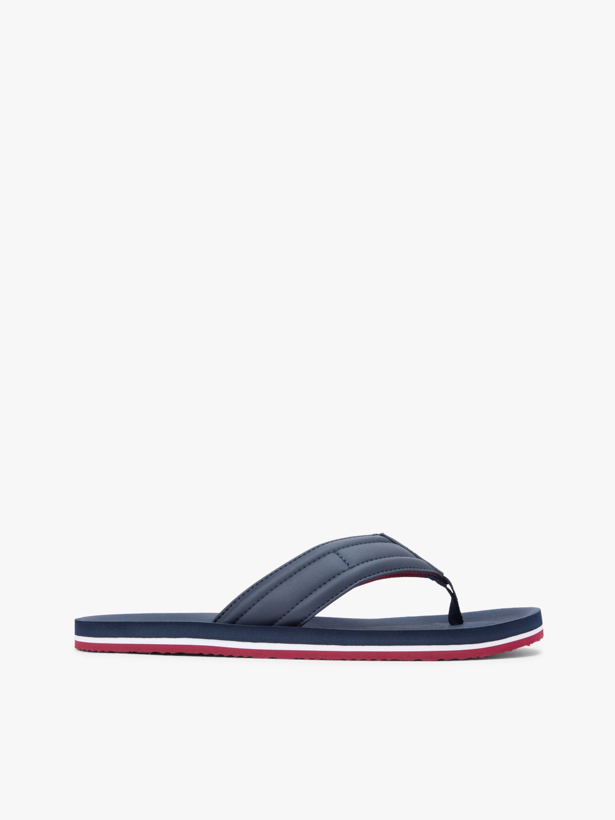 Flag Padded Strap Flip-Flops — Blue