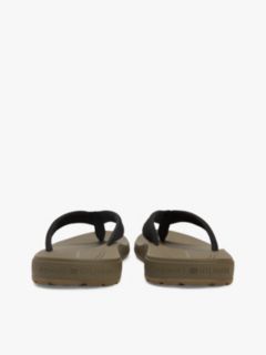 Padded Strap Contoured Footbed Flip-Flops — Black 4