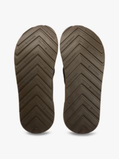 Padded Strap Contoured Footbed Flip-Flops — Black 5