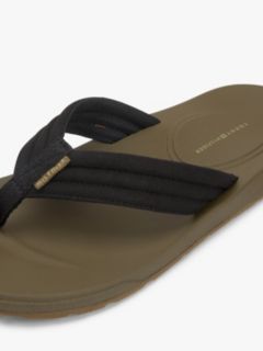 Padded Strap Contoured Footbed Flip-Flops — Black 6