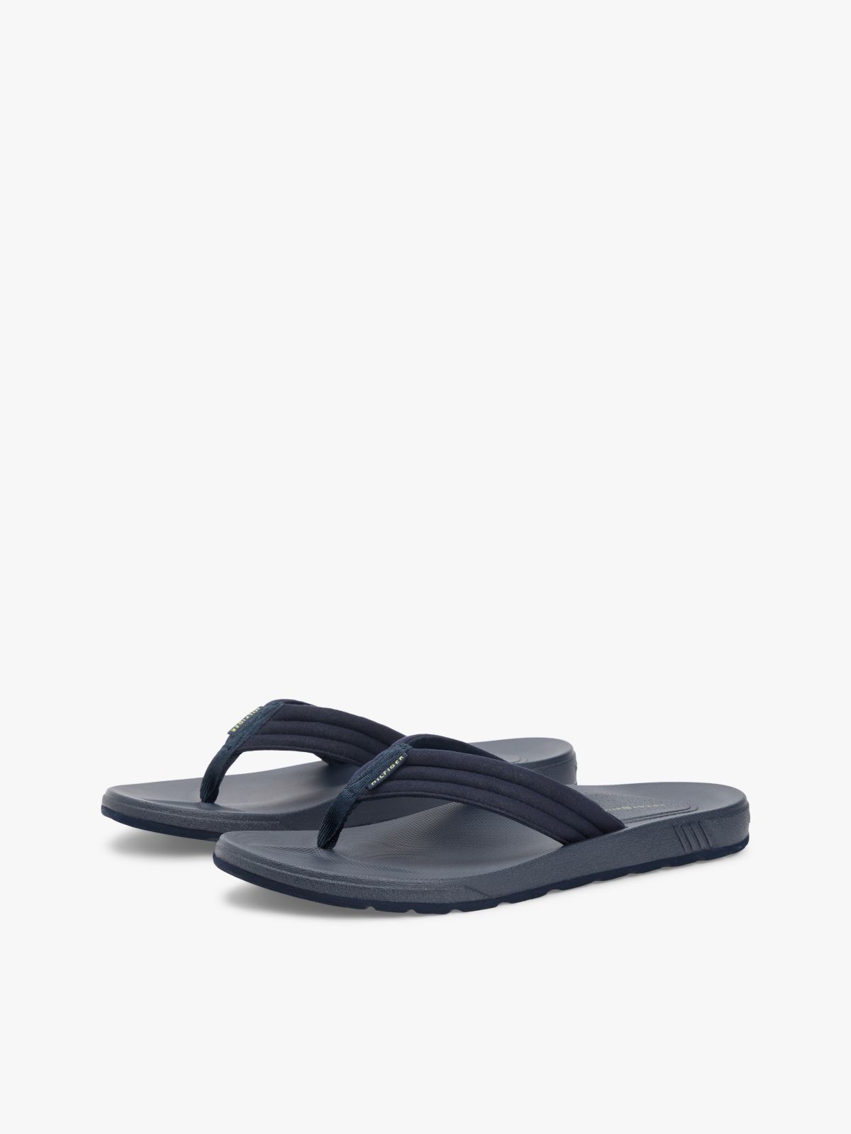 Padded Strap Contoured Footbed Flip-Flops — Blue