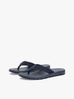 Padded Strap Contoured Footbed Flip-Flops — Blue 2