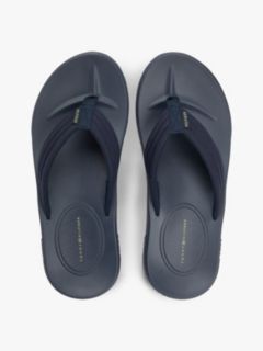 Padded Strap Contoured Footbed Flip-Flops — Blue 3