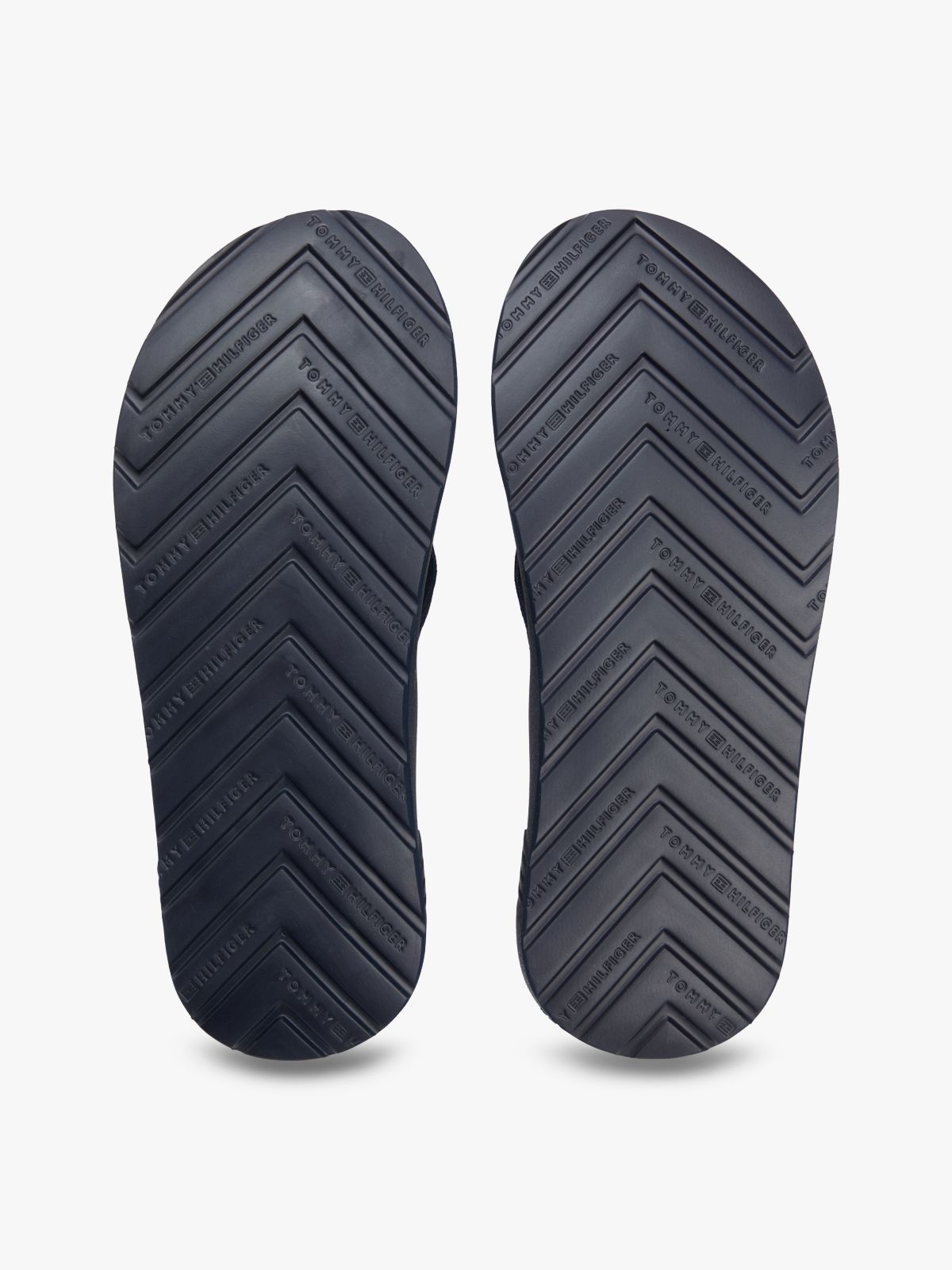 Padded Strap Contoured Footbed Flip-Flops — Blue