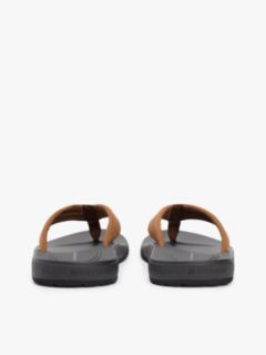 Padded Strap Contoured Footbed Flip-Flops — Brown 4