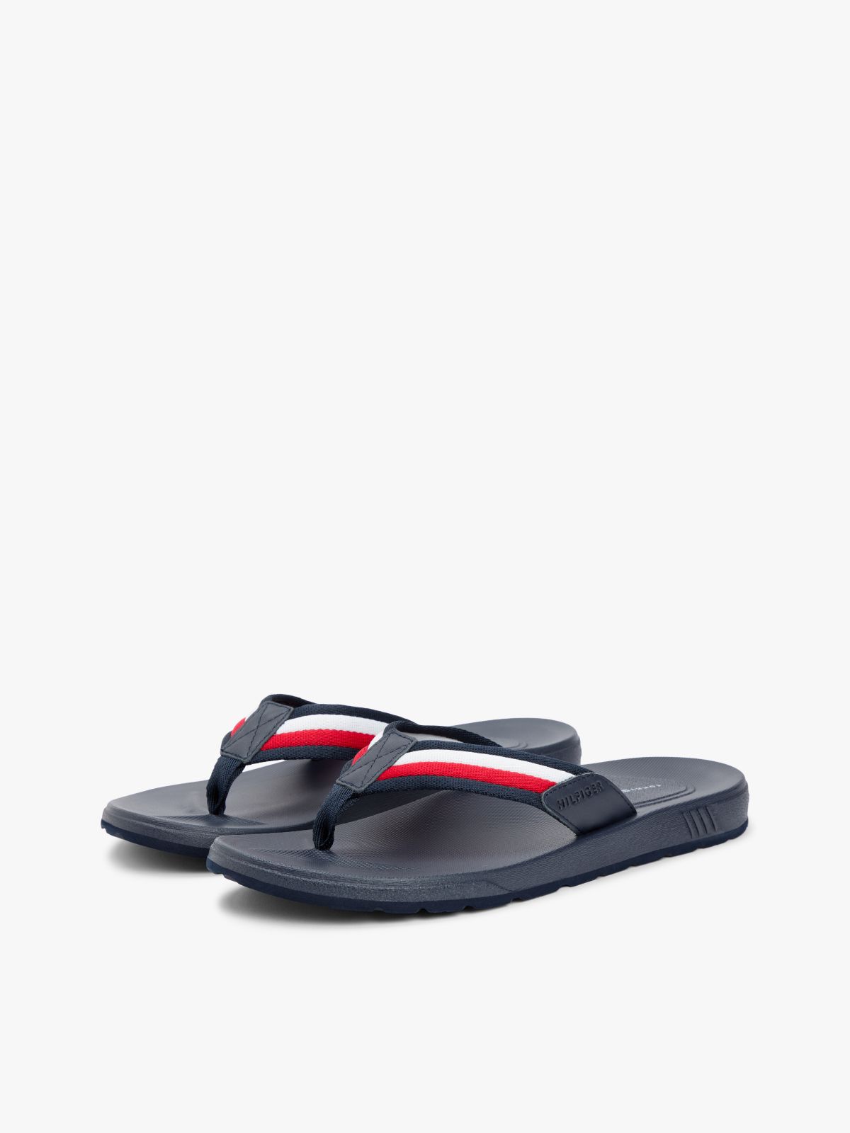Contoured Footbed Signature Tape Flip-Flops — Blue