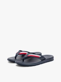 Contoured Footbed Signature Tape Flip-Flops — Blue 2
