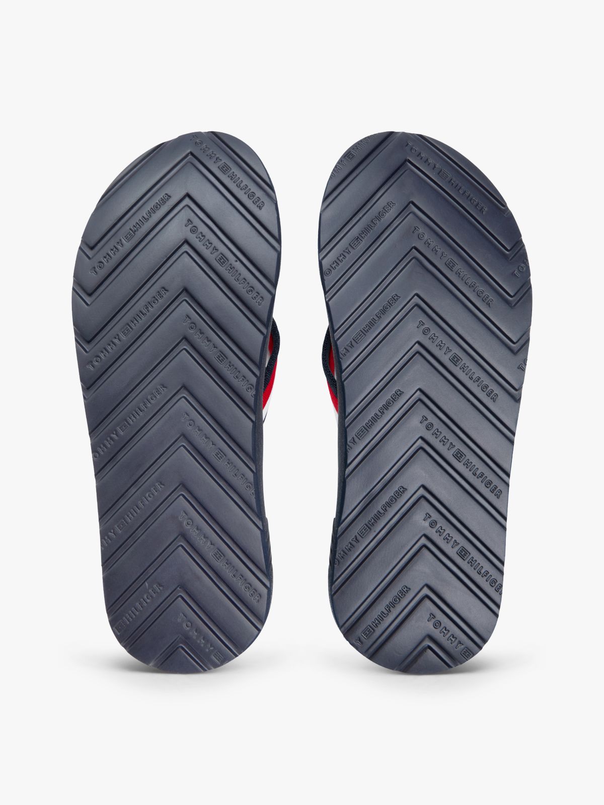 Contoured Footbed Signature Tape Flip-Flops — Blue