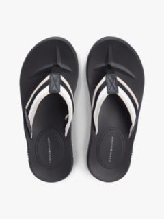 Contoured Footbed Signature Tape Flip-Flops — Black 3